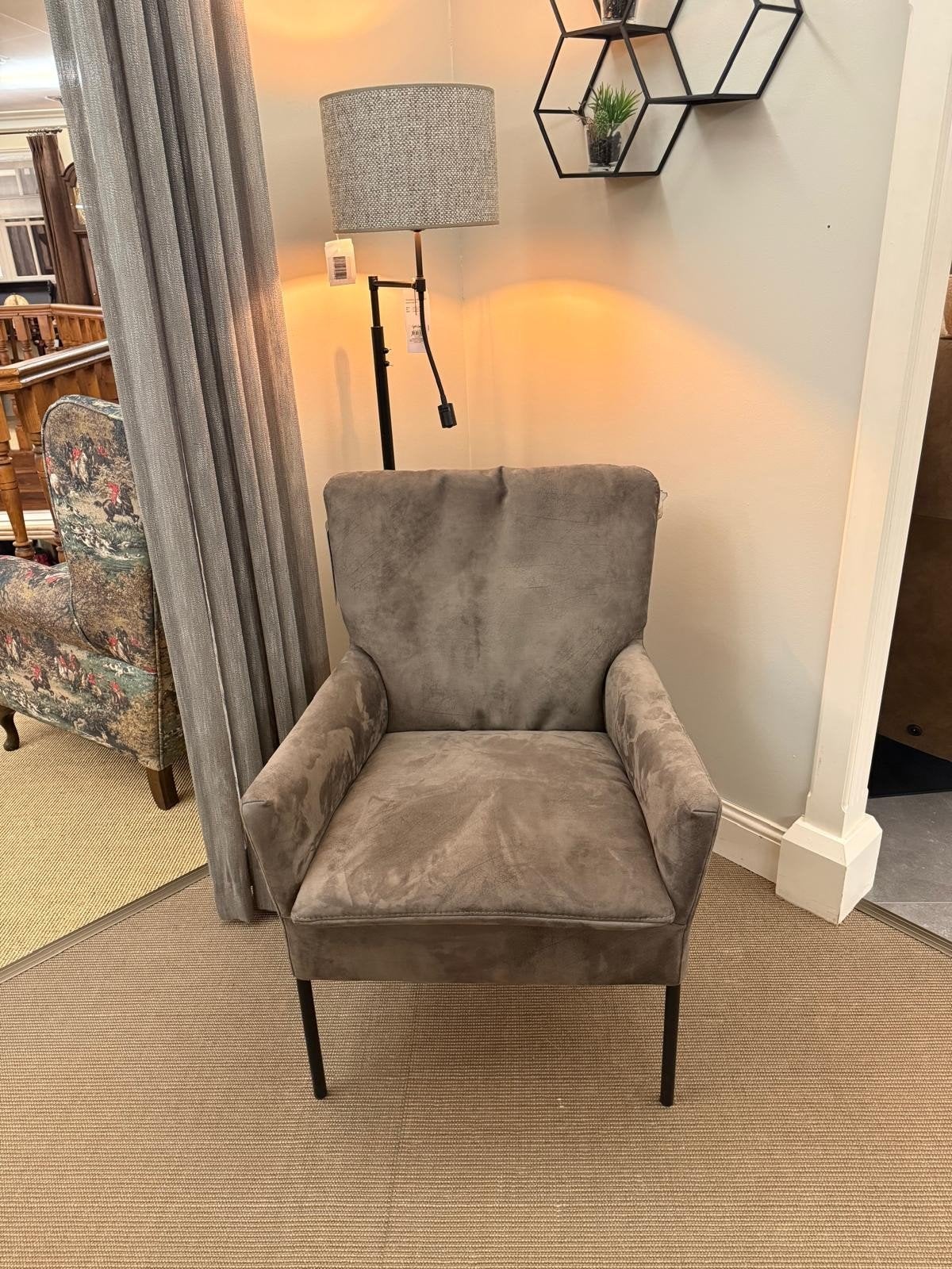 Fauteuil Hulst gestoffeerd in microleer, Huis en Inrichting, Fauteuils, Nieuw, Leer, 50 tot 75 cm, 75 tot 100 cm, Ophalen