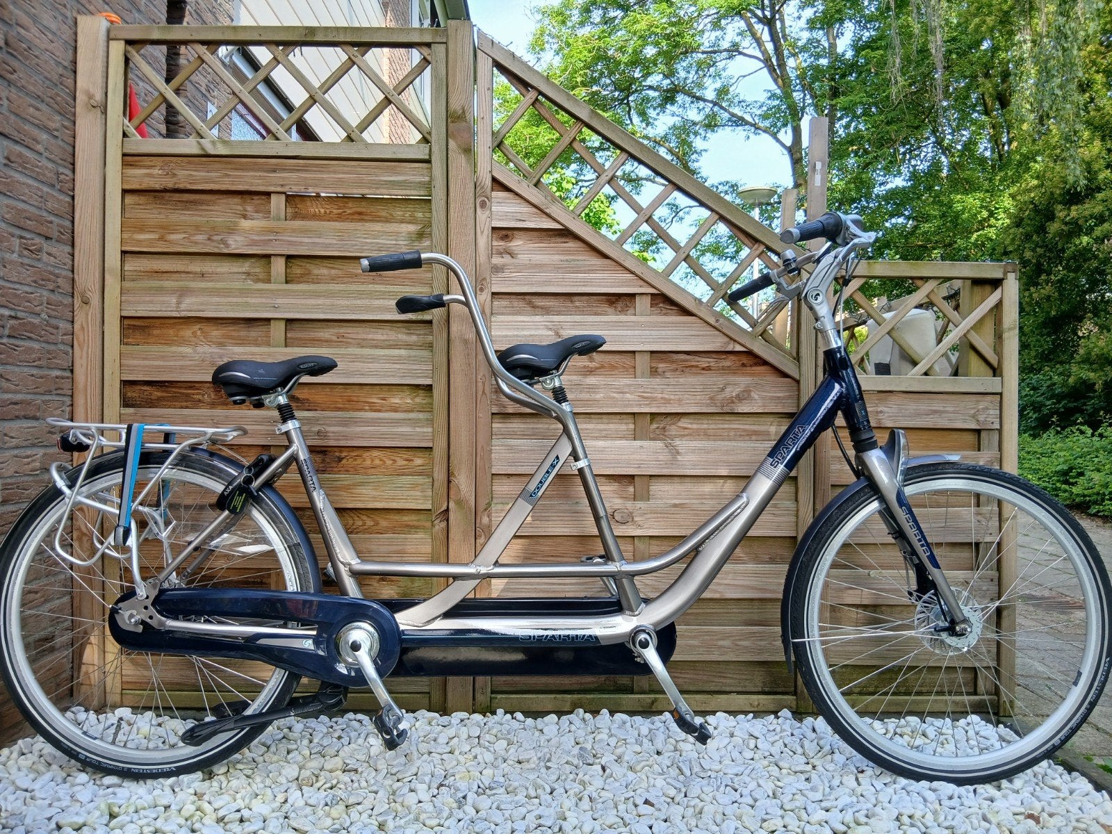 In topstaat, Sparta Double X tandem!, Fietsen en Brommers, Fietsen | Tandems, Ophalen, Minder dan 10 versnellingen, Sparta, Vering