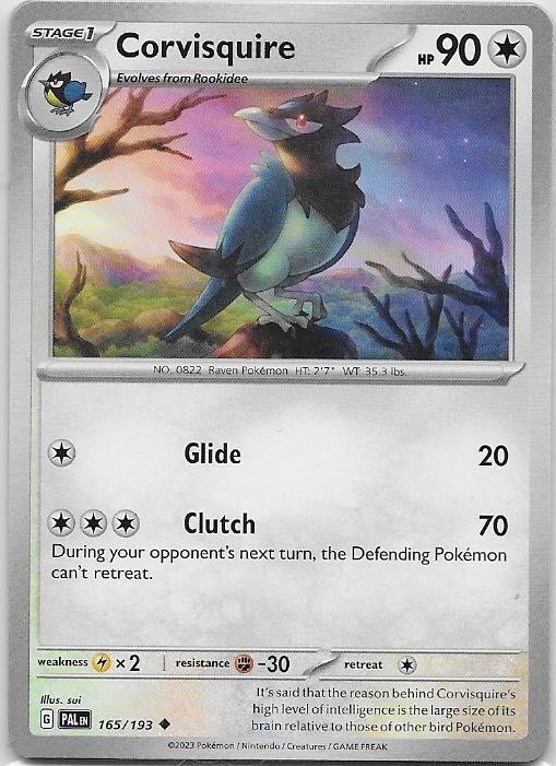Paldea Evolved,  Corvisquire [uncommon] 165/193, Verzenden, Nieuw, Losse kaart