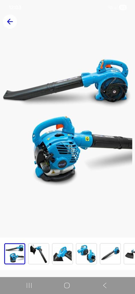 Krachtige Bladblazer/Bladzuiger met Versnipperfunctie, Tuin en Terras, Bladblazers, Benzine, Onbekend, Met opvangzak, Handgedragen