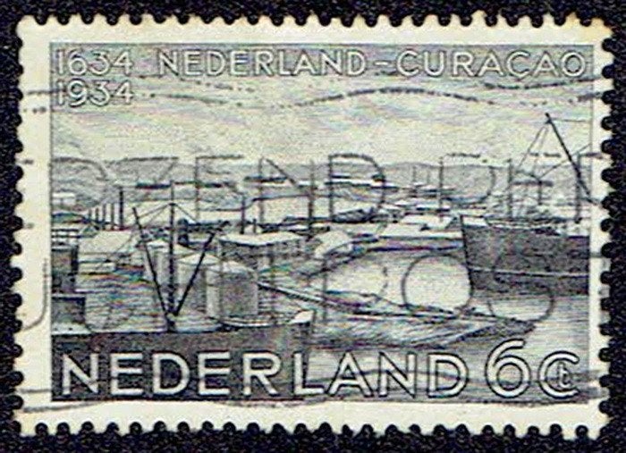 Nederland 1934, Curaçao, 6 cent., Postzegels en Munten, Verzenden, T/m 1940, Gestempeld
