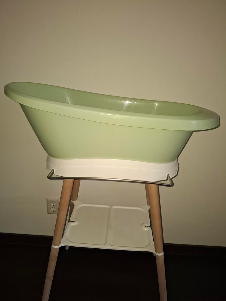 Babybadje Bébéjou met standaard en gratis badthermometer, Ophalen, Gebruikt, Badje, Overige merken