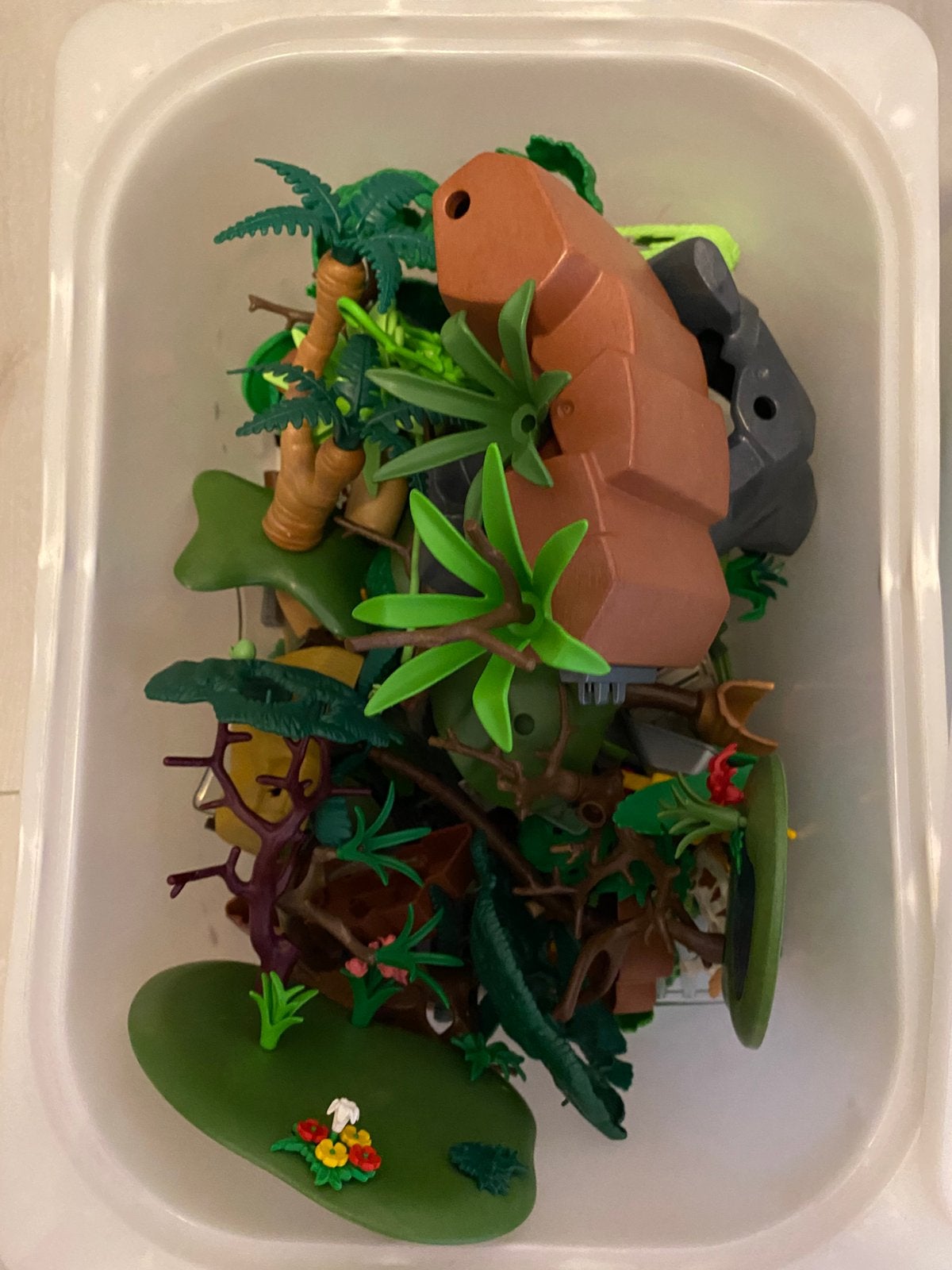 TK 2 bak vol Playmobil dierentuin accesoiresen zonder dieren, Ophalen, Gebruikt, Losse onderdelen, Overige typen