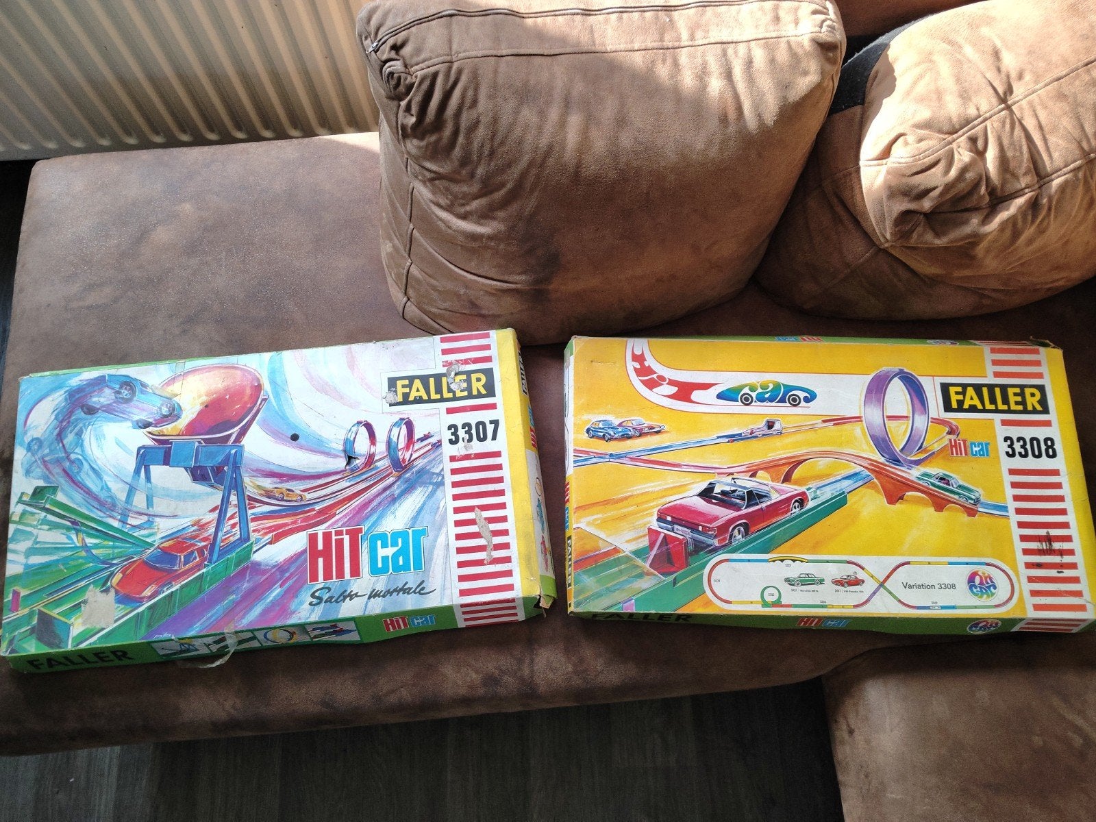 Vintage Faller Hit Car Racebaan Set 3307 & 3308, Overige merken, Ophalen of Verzenden, Elektrisch, Racebaan