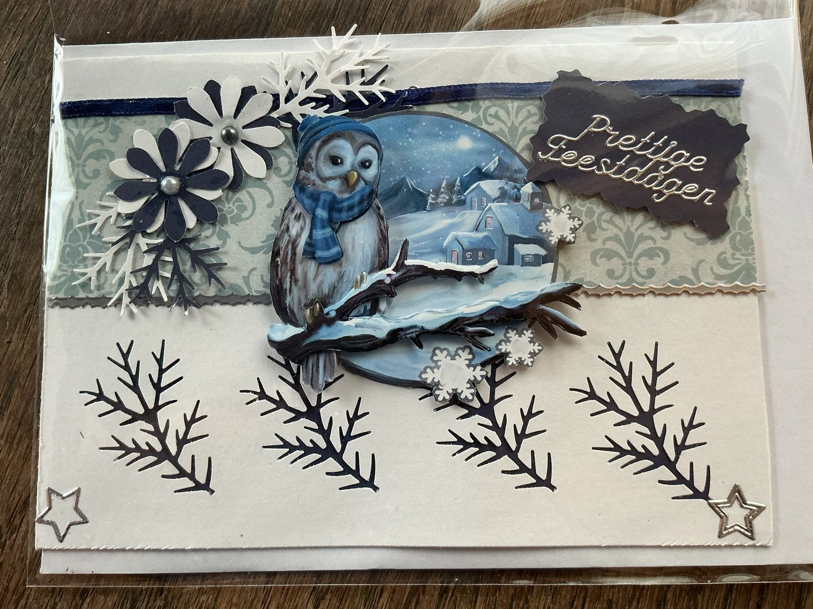 3d kerstkaart prettige feestdagen 28, Verzenden, Nieuw, Kerst