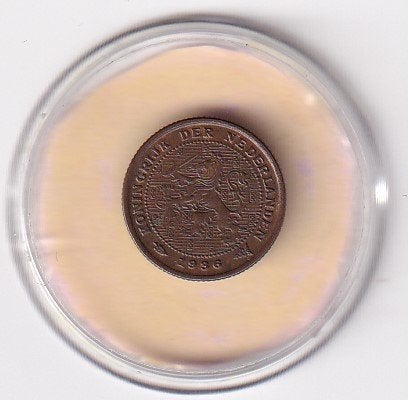 1/2 Cent 1936 Fraai Netjes, Verzenden, Koningin Wilhelmina, Overige waardes, Losse munt