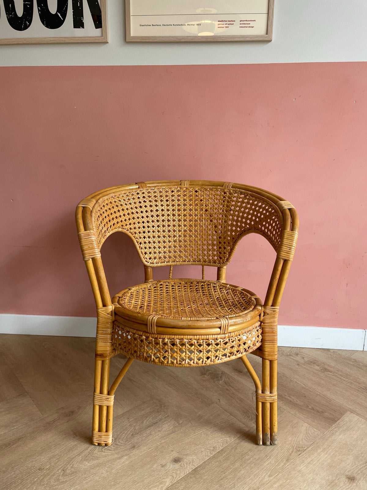 Vintage rotan stoel - Bamboe fauteuil, Ophalen