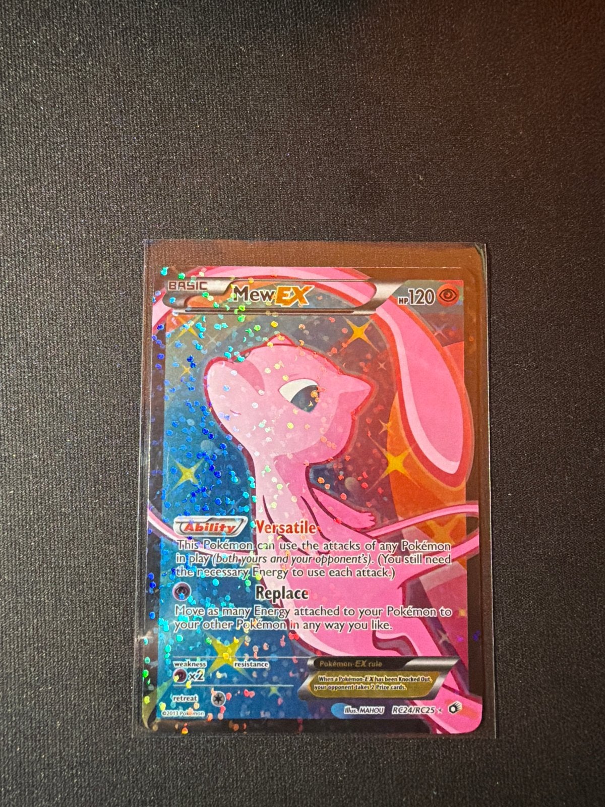 Mew EX RC24/RC25 pokemon, Ophalen of Verzenden, Zo goed als nieuw, Losse kaart, Foil