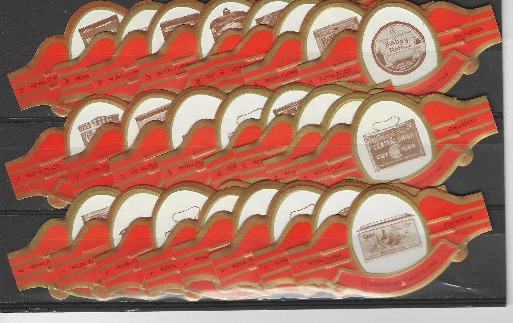 reeks 5039  Tabak dozen  1-24  sigarenbanden, Ophalen of Verzenden, Zo goed als nieuw, Sigarenbandjes