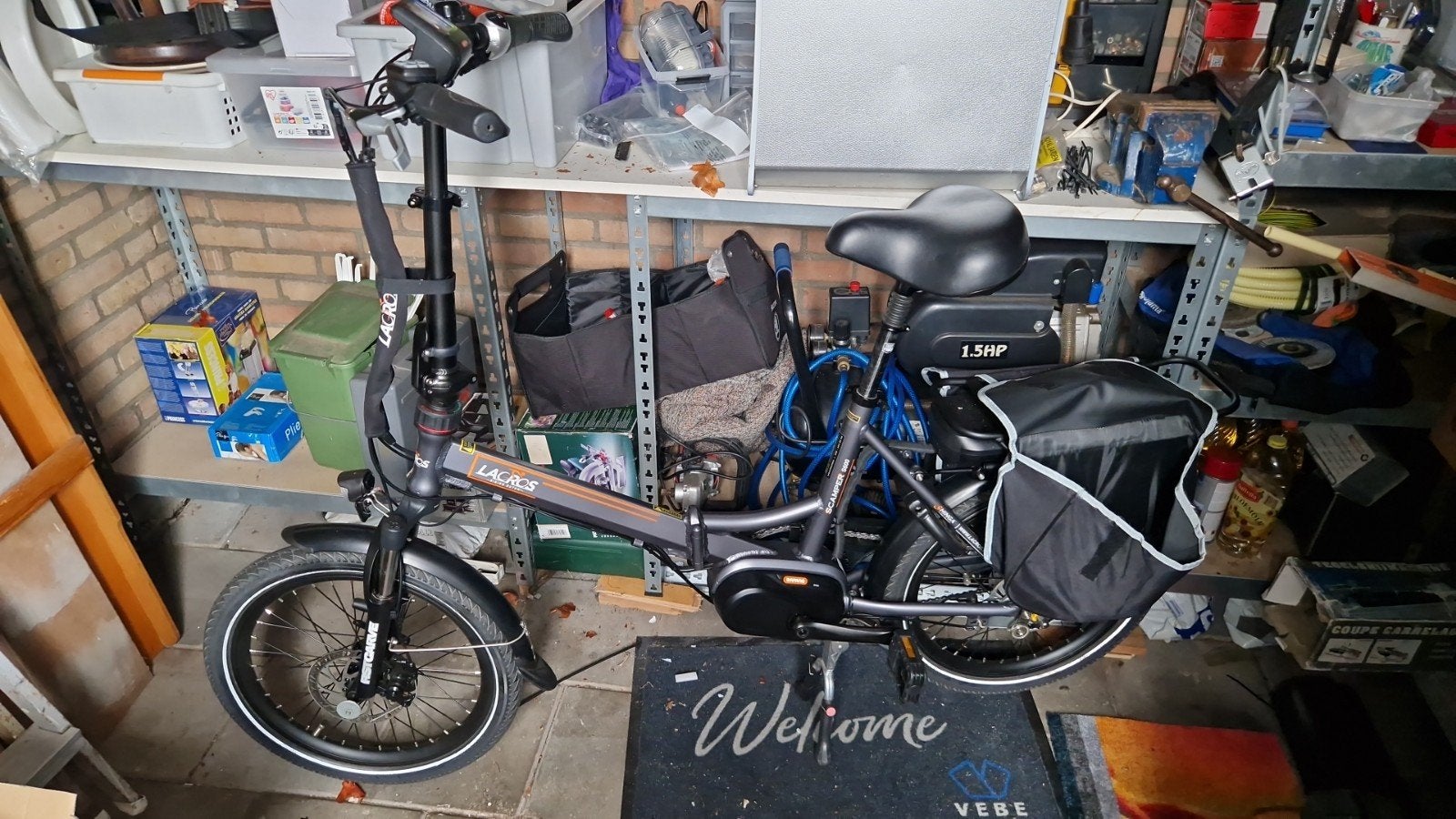 Lacros Scamper S600 opvouwbare elektrische fiets, Zo goed als nieuw, Minder dan 47 cm, 30 tot 50 km per accu, Ophalen