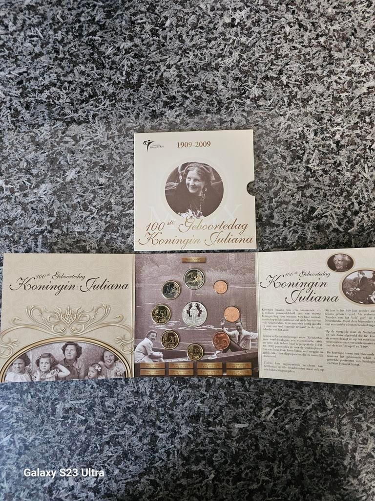 Setje Juliana Herdenkingsmunten 1909-2009, Setje, Koningin Beatrix, Euro's, Ophalen of Verzenden