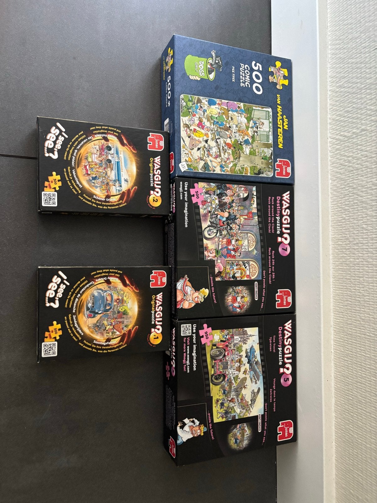 Jumbo Wasgij en Jan van Haasteren Puzzels - Diverse, Hobby en Vrije tijd, Denksport en Puzzels, Ophalen of Verzenden, Minder dan 500 stukjes