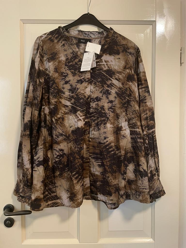 Zizzi Blouse Maat 50/52 (L) - Nieuw met kaartjes, Ophalen of Verzenden, Nieuw, Bruin, Blouse of Tuniek