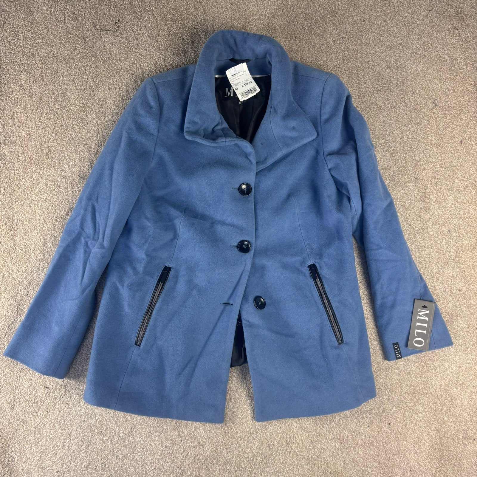 Milo dames wollen jas blazer nieuw maat 42, Blauw, Maat 42/44 (L), Nieuw, Ophalen of Verzenden