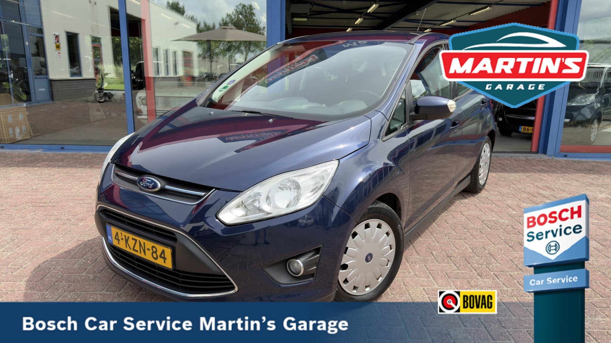 Ford C-Max 1.0 Trend CRUISE AIRCO TREKHAAK, Auto's, Voorwielaandrijving, Euro 5, Gebruikt, Blauw