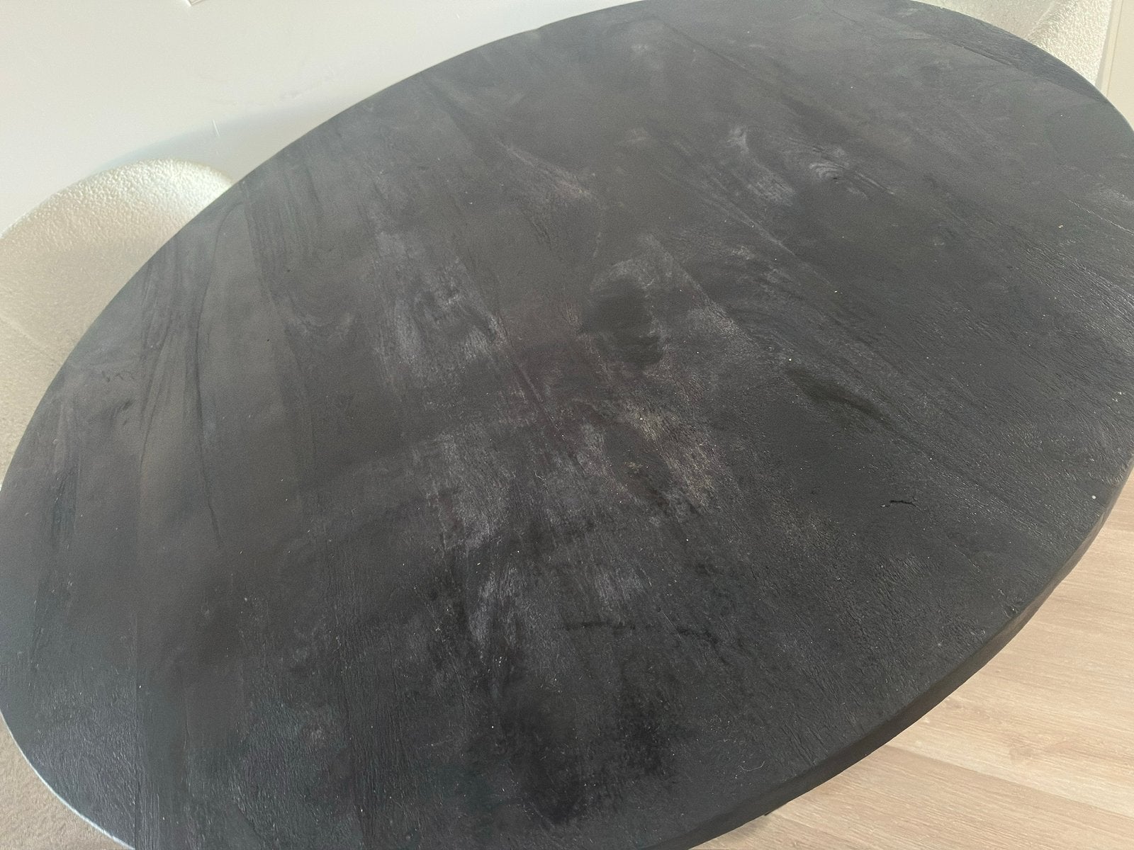 Zwart ronde tafel, Huis en Inrichting, Ophalen of Verzenden, Zo goed als nieuw
