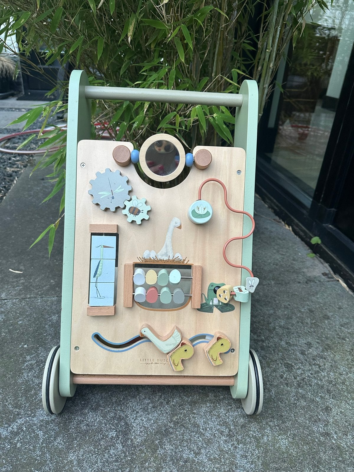 Little Dutch Houten Loopwagen met Activiteitenbord, Ophalen, Zo goed als nieuw, Overige typen, Met wieltjes