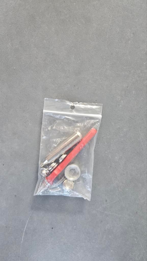 Drukknoop handstempel met holpijp, Ophalen of Verzenden, Zo goed als nieuw