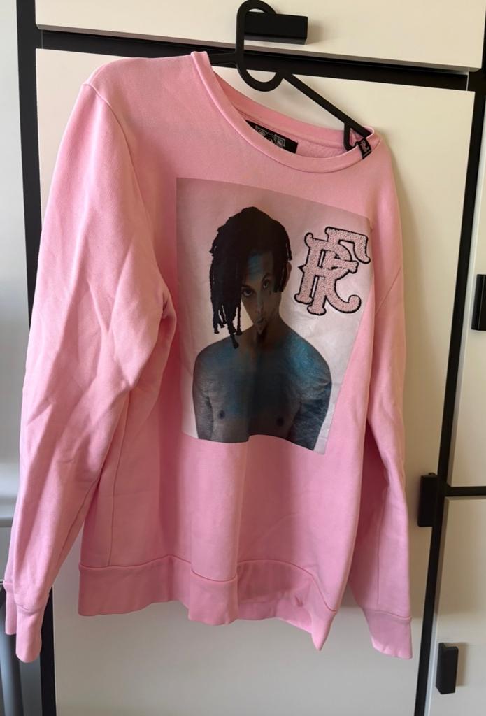 Roze sweater Ronnie Flex met print - Zo goed als nieuw, Ophalen of Verzenden, Zo goed als nieuw, Maat 48/50 (M), Roze