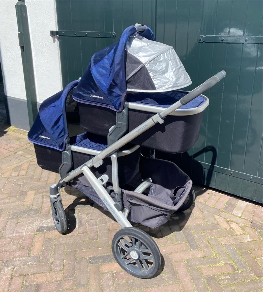 UPPAbaby Vista Duowagen(2 wiegen en 2 zitjes) en accessoires, Kinderen en Baby's, Kinderwagens en Combinaties, Gebruikt, Combiwagen