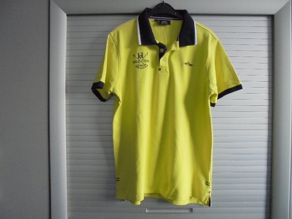 Polo shirt Hv Society geel maat L, Maat 52/54 (L), Hv Society, Geel, Ophalen of Verzenden