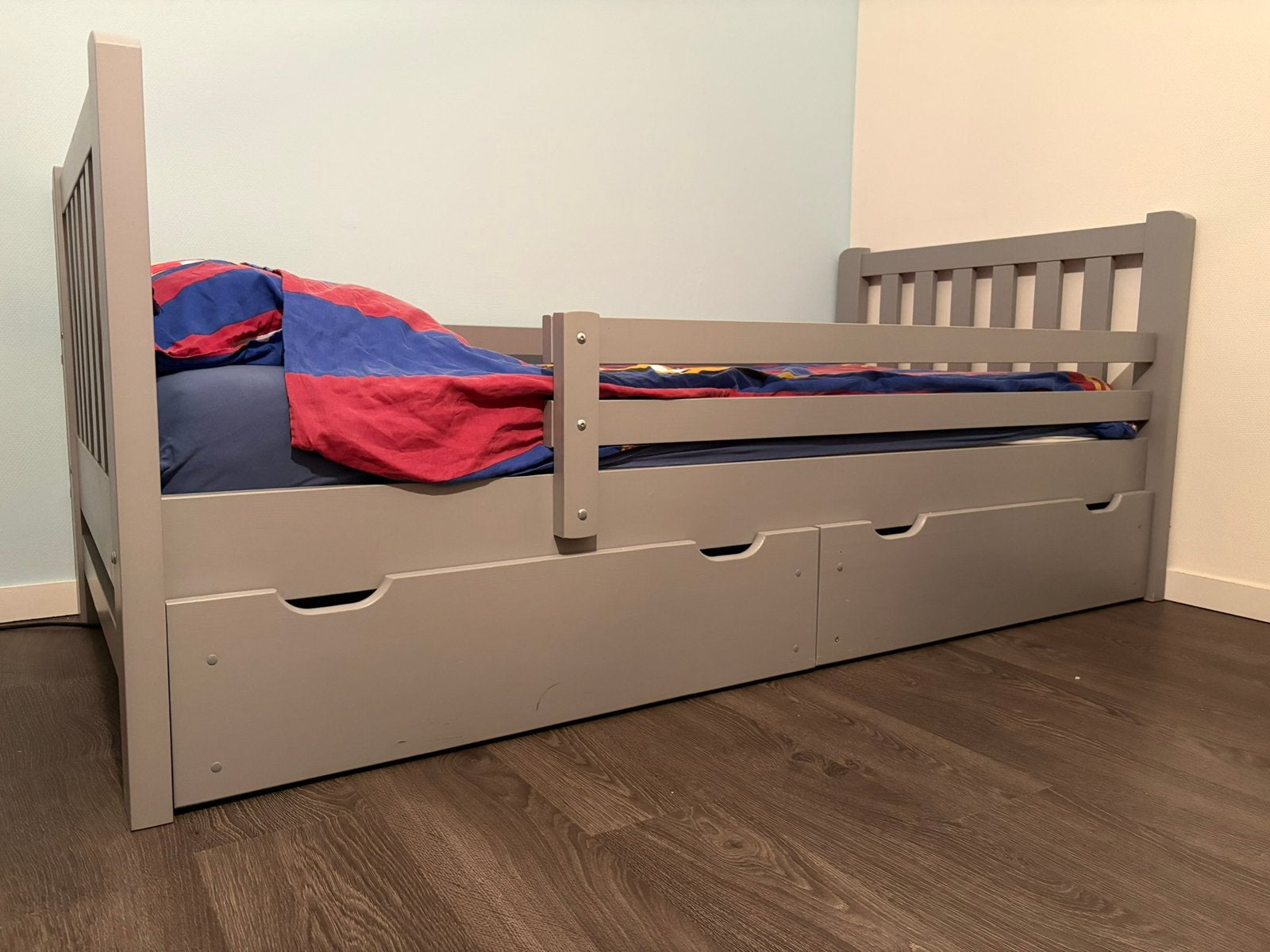 Kinderbed Rockwood Tim met opberglades en valbescherming, Kinderen en Baby's, Kinderkamer | Bedden, 85 tot 100 cm, Zo goed als nieuw