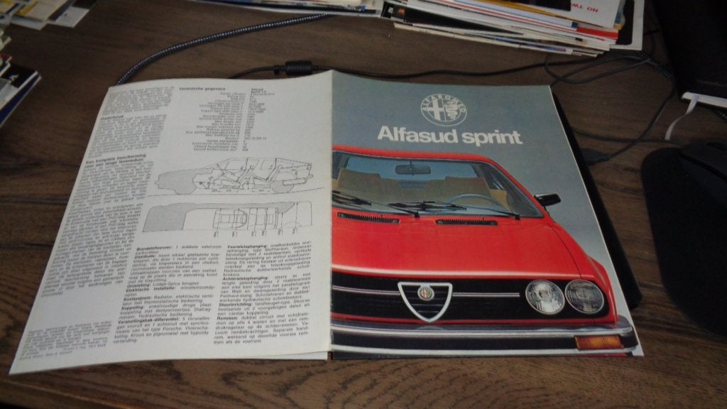 Folder  ALFASUD  SPRINT, Verzenden, Zo goed als nieuw, Overige merken