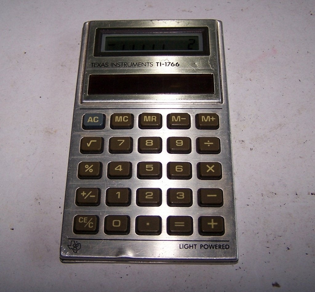 Vintage Texas Instruments TI-1766 rekenmachine. Izgs., Verzamelen, Ophalen of Verzenden, Computers en Rekenmachines
