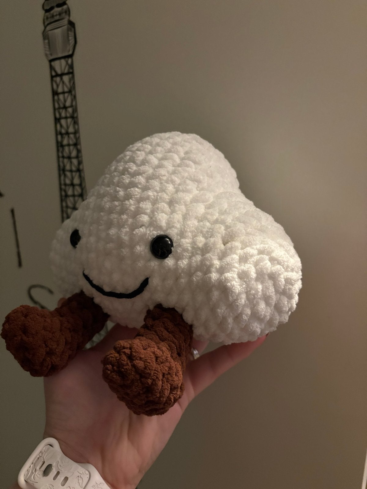 Gehaakte Jellycat-stijl wolk knuffel, Jellycat, Handgemaakt, Overige typen, Nieuw