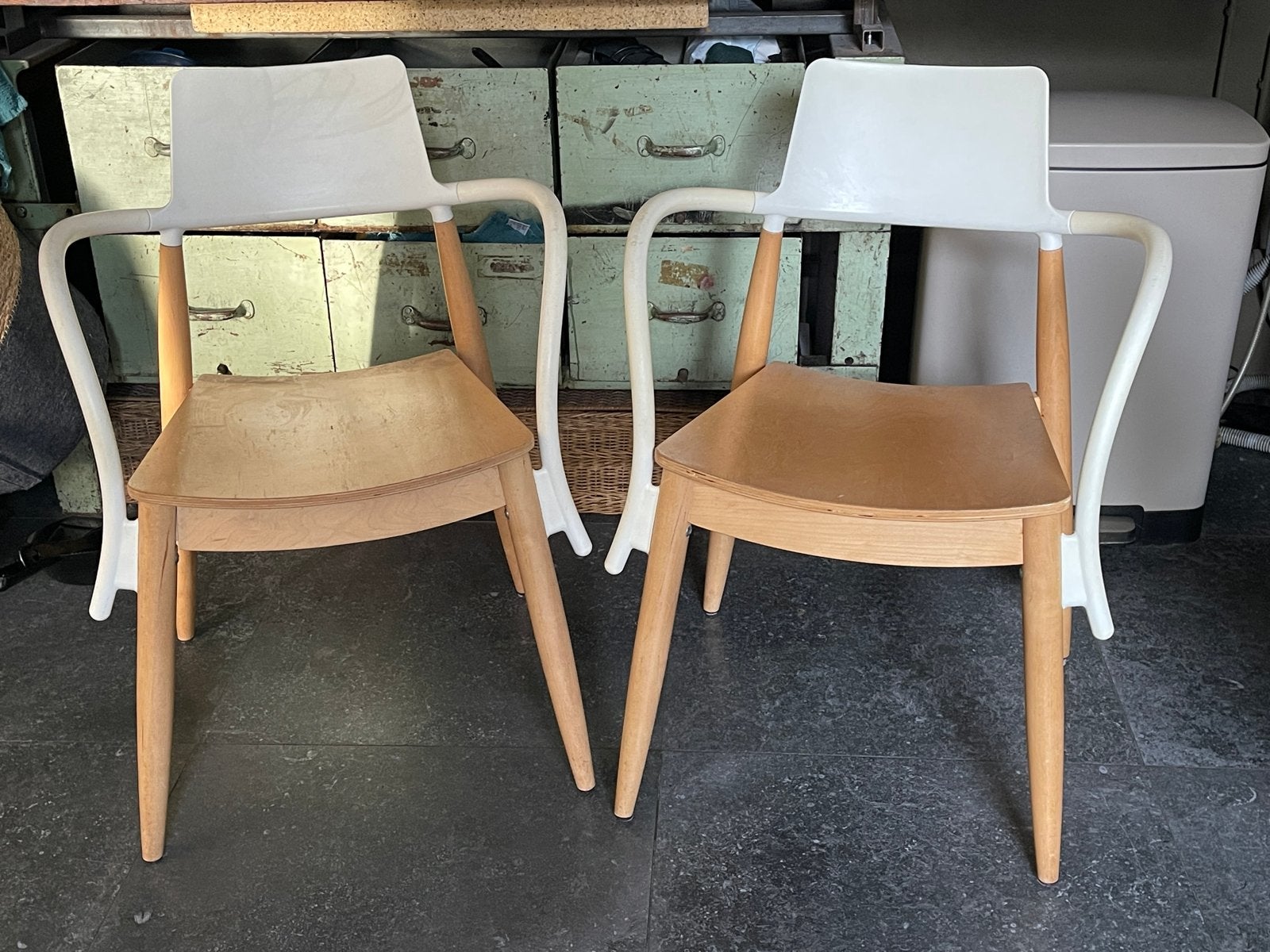 2x IKEA PS Slingra stoelen - Design Ehlén Johansson, Ophalen, Gebruikt, Twee, Wit