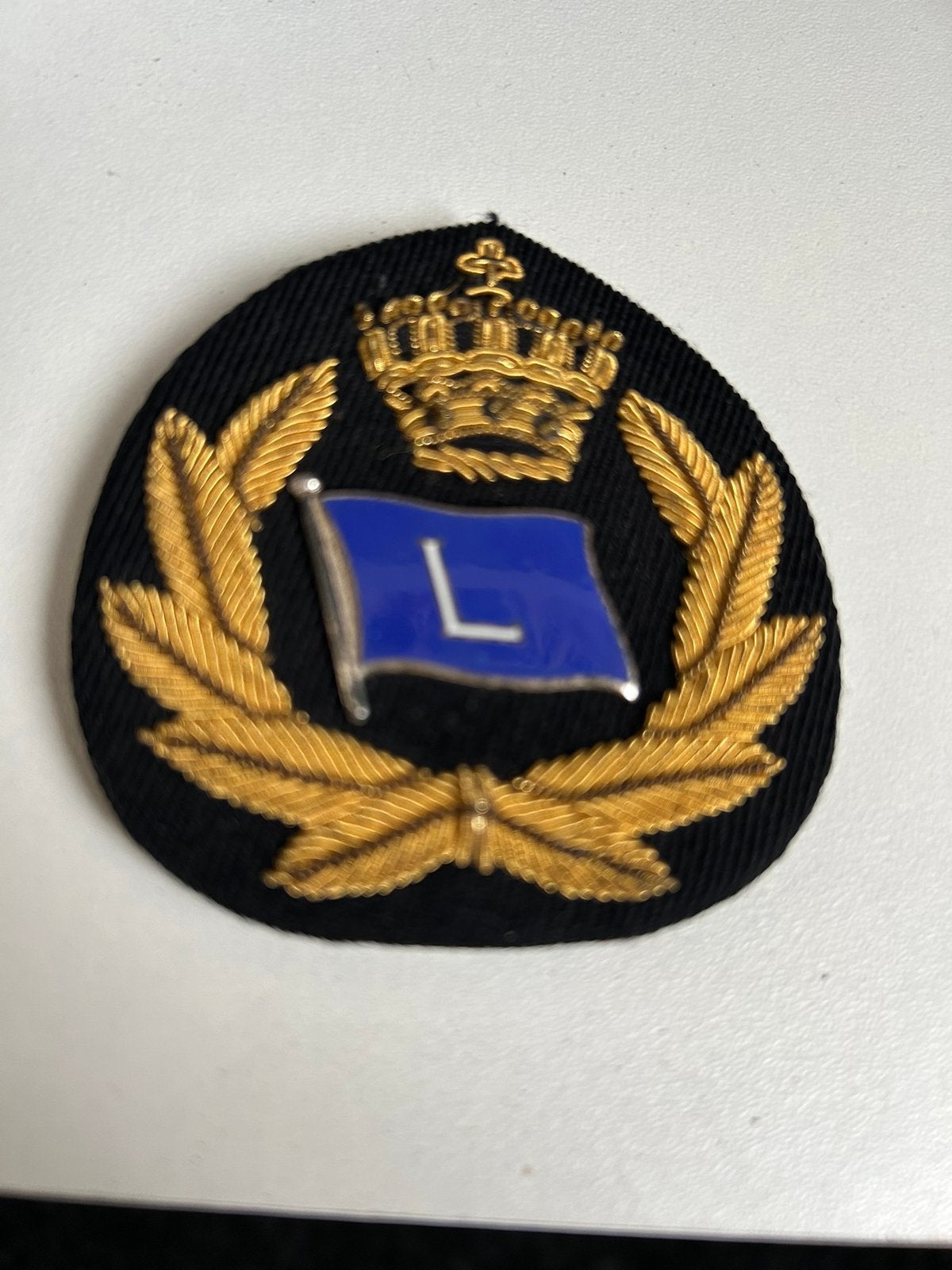 Te koop marine pet embleem, Ophalen of Verzenden, Marine, Nederland, Embleem of Badge