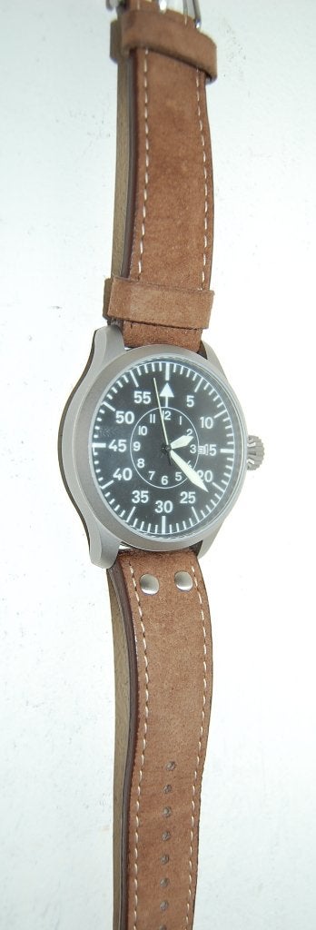 horloge, Overige merken, Leer, Staal, Polshorloge