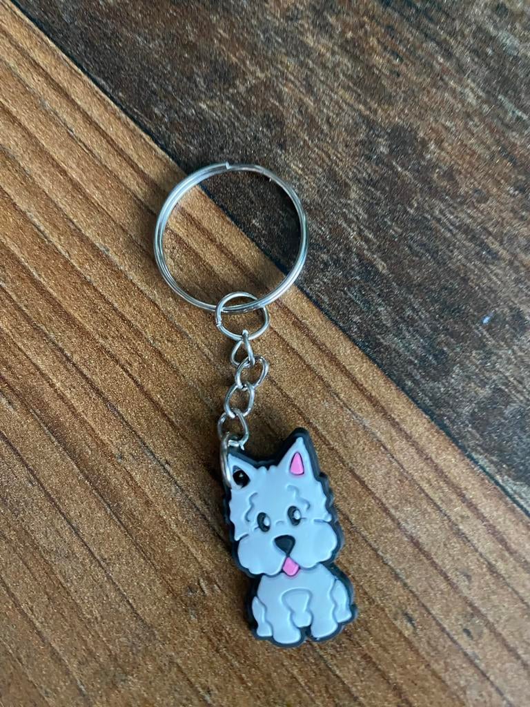 Leuke sleutelhanger met Westie hondje, Ophalen of Verzenden, Nieuw, Dier of Natuur