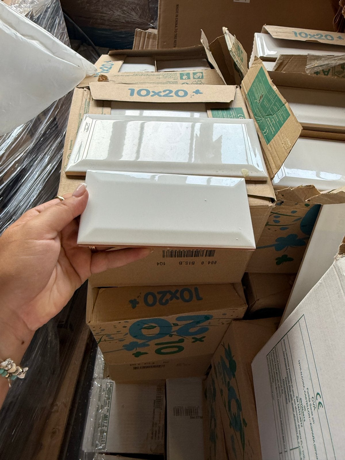 Metro tegel Witte Wandtegels 7,5x15 cm en 10x20 cm Biselado, Ophalen, Nieuw, Minder dan 20 cm, 10 m² of meer