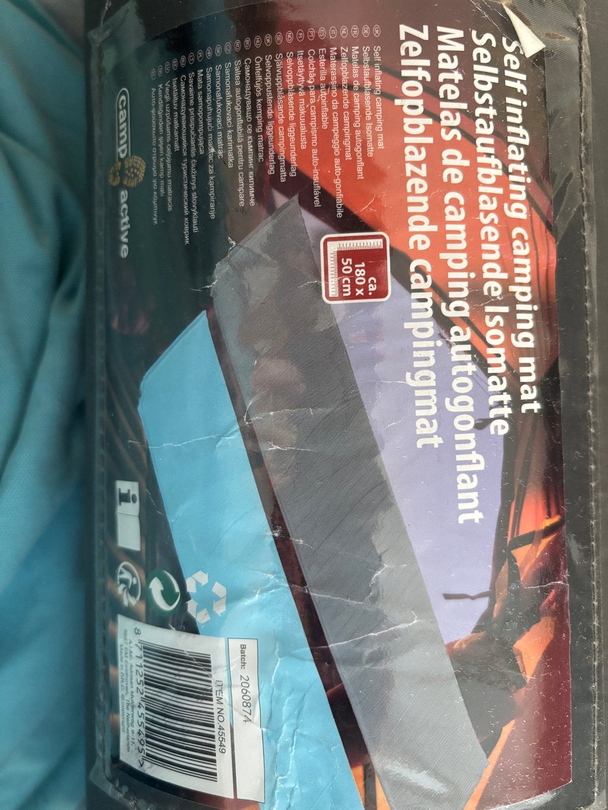 Zelfopblazende campingmat - Camp Active (180x50cm), Ophalen, Zo goed als nieuw, 1-persoons