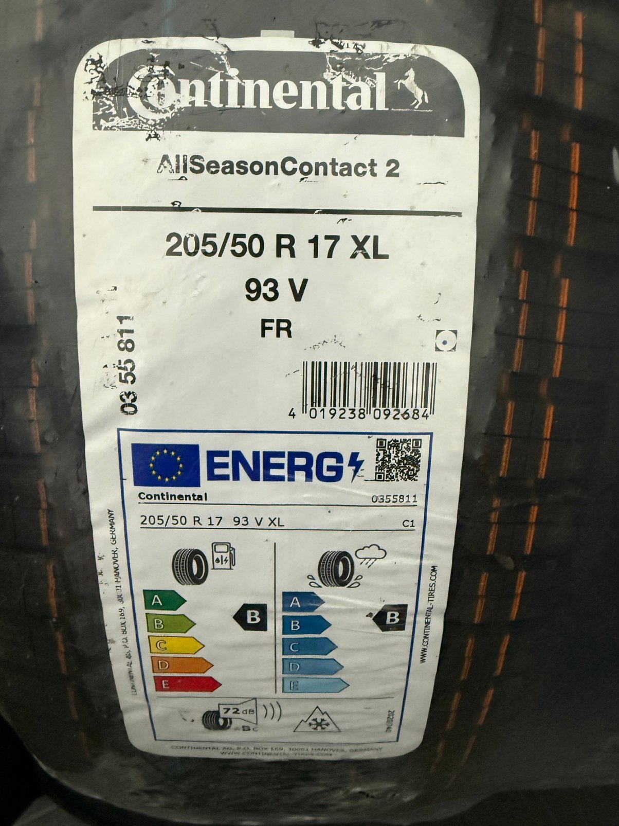 4 NIEUWE ALL Season banden continental, Ophalen, Nieuw