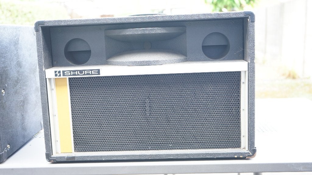 Te Koop: Paar Shure speakers - € 200,-, Gebruikt, Speakerset, 60 tot 120 watt, Ophalen