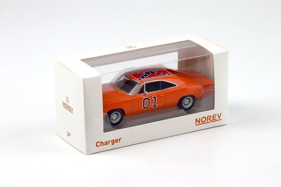 Dukes of Hazzard "General Lee" Dodge Charger 1969, Overige merken, Auto, Ophalen of Verzenden, Norev