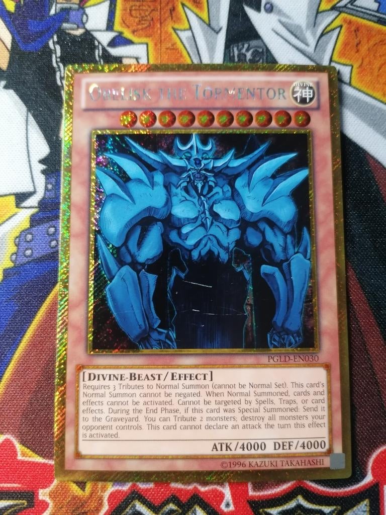 Obelisk the Tormentor - Gold Secret Rare PGLD - Yu-Gi-Oh, Ophalen of Verzenden, Zo goed als nieuw, Foil