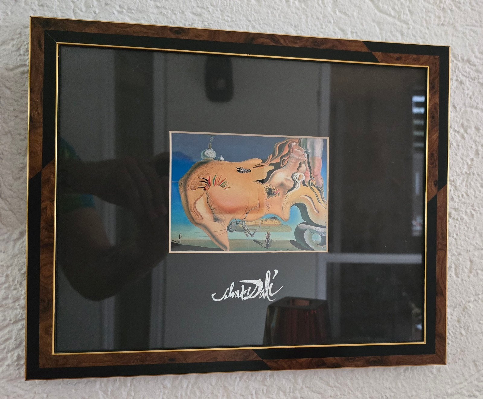 Vintage Salvador Dalí Kunstdruk – Jaren 80 – Luxe Ingelijst, Antiek en Kunst, Ophalen of Verzenden, Surrealisme, Ingelijst