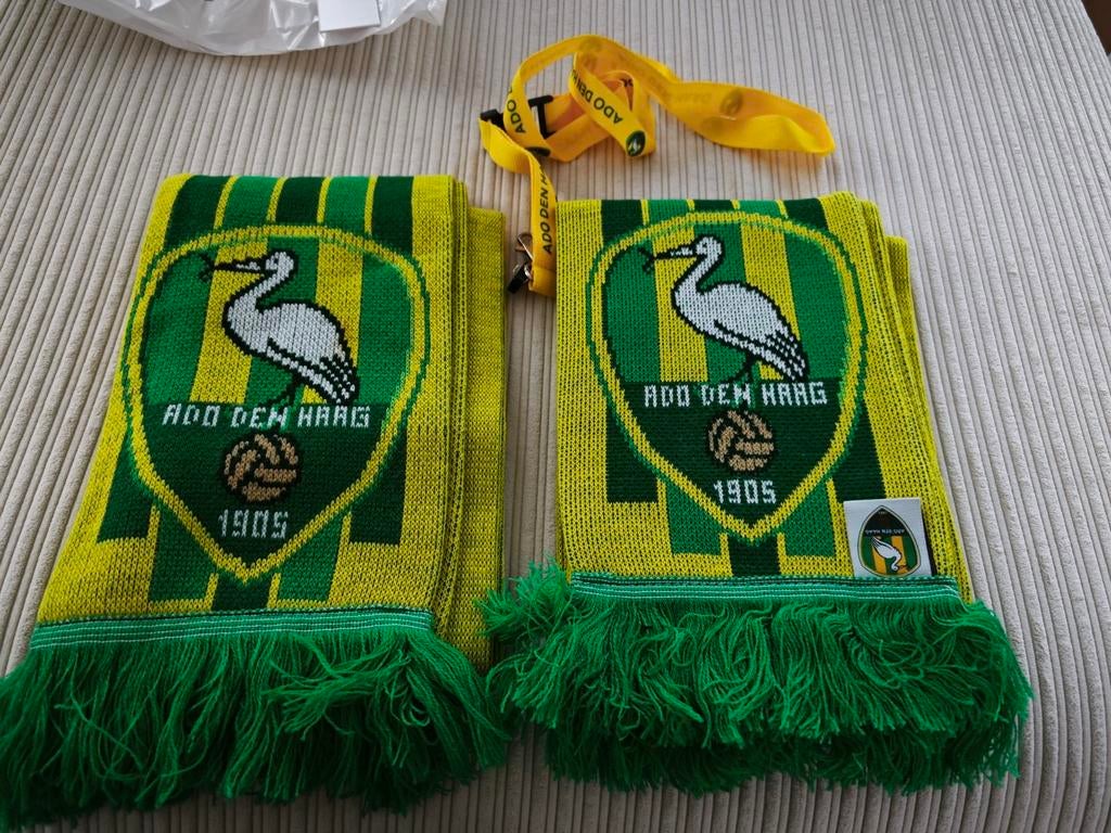 ADO Den Haag sjaal 2 X, Maat XL, Ophalen of Verzenden, Zo goed als nieuw, Clubaccessoires
