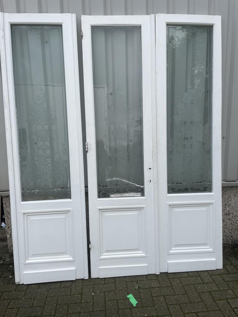 Prachtige antieke ensuitedeuren met geetst glas, La belle porte, Jurgen.hoogenboezem@gmail.com, Binnendeur, Zo goed als nieuw