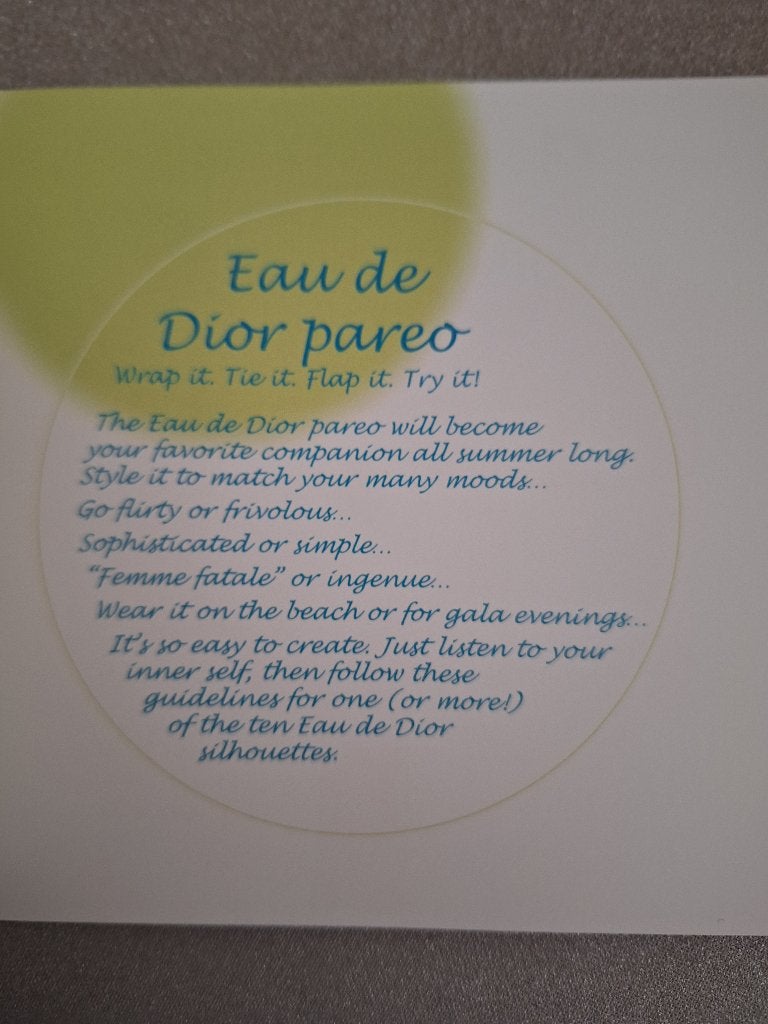 Dior pareo, Dior, Ophalen of Verzenden, Nieuw, Overige typen