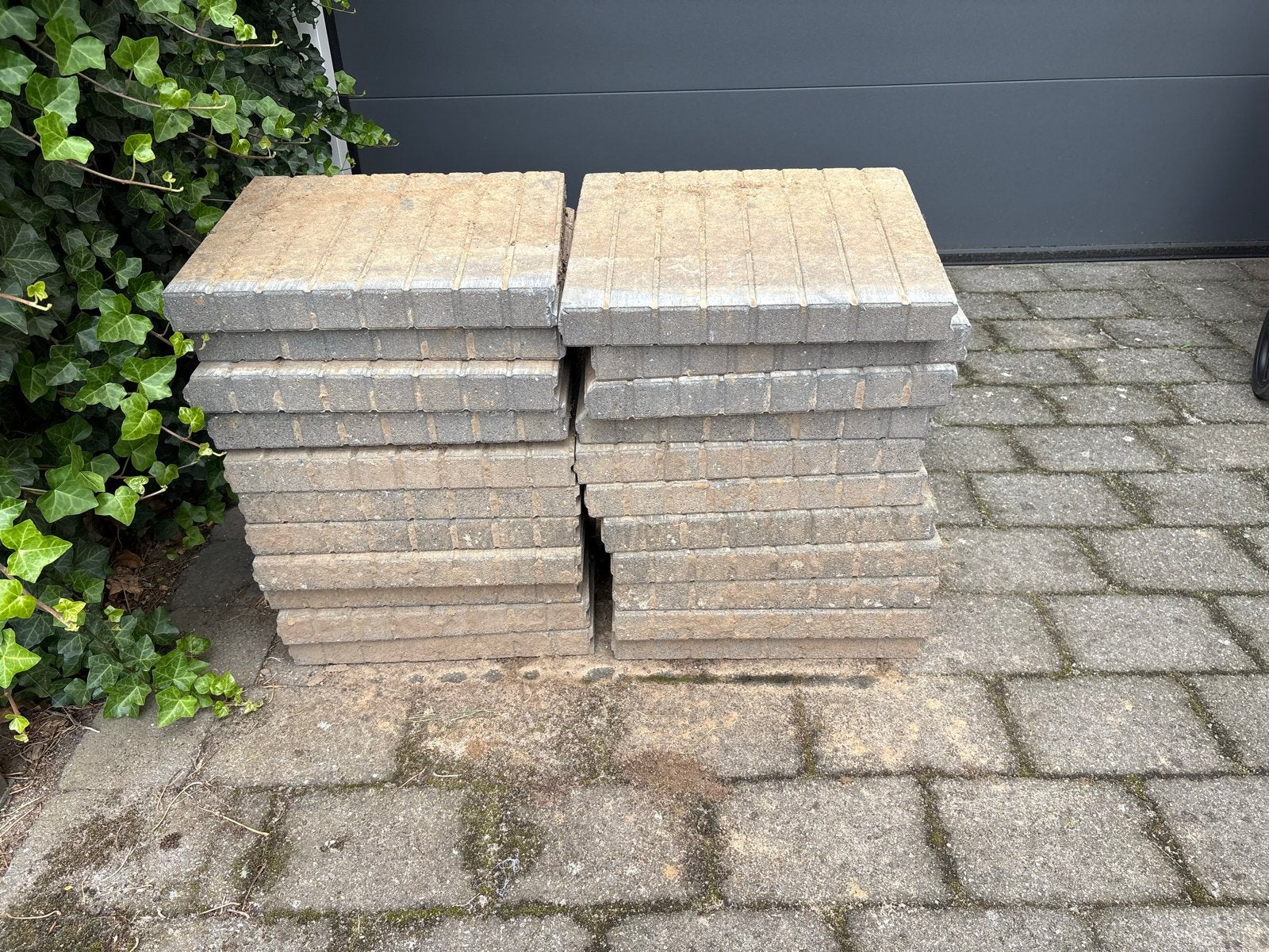 Quadrobanden grijs 40x50x6cm - Gratis afhalen, Tuin en Terras, Ophalen, Gebruikt, Beton, Overige typen