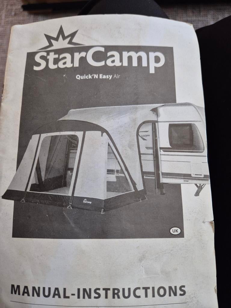 StarCamp Quick 'N Easy Air Opblaasbare Voortent, Ophalen of Verzenden, Zo goed als nieuw, Tot en met 2