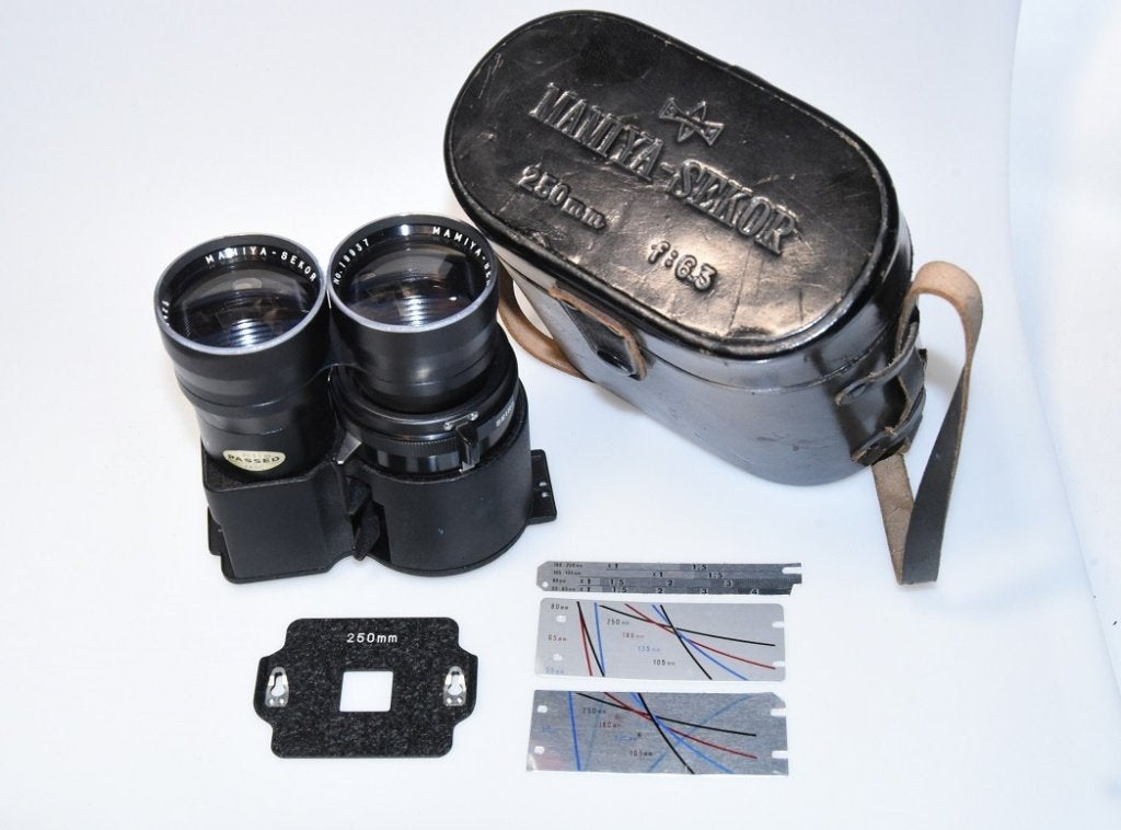 Mamiya sekor 250mm 6.3, Audio, Tv en Foto, Gebruikt, 250 mm, Beschermhoes/tas, Telelens