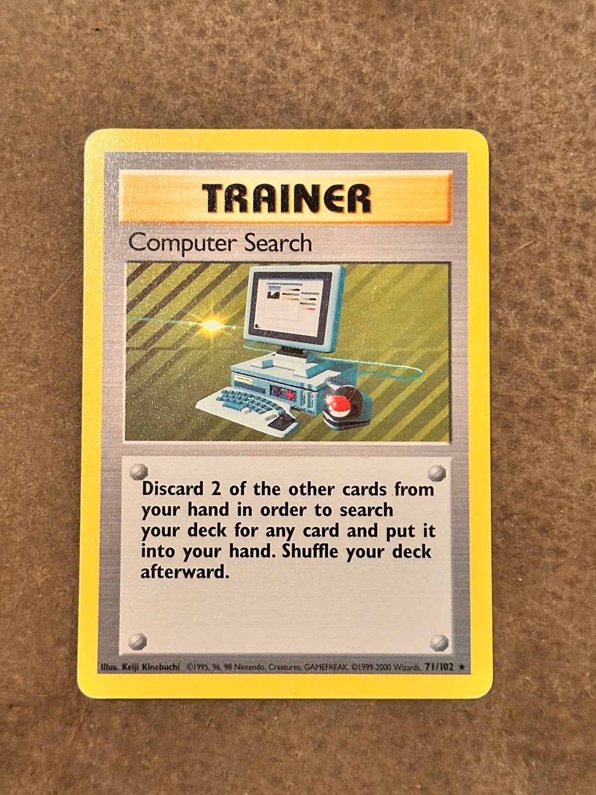 Pokémon Computer Search Trainer 71/102 Base Set (Engels), Verzenden, Gebruikt, Losse kaart