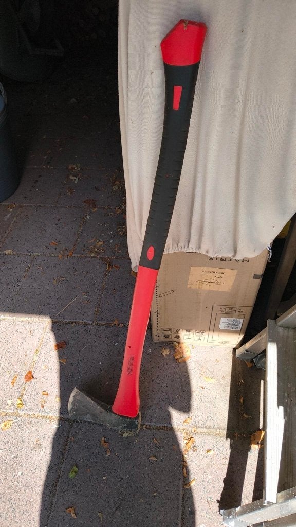 kloofbijl/splijthamer, Tuin en Terras, Hand-tuingereedschap, Ophalen, Gebruikt, Bijl