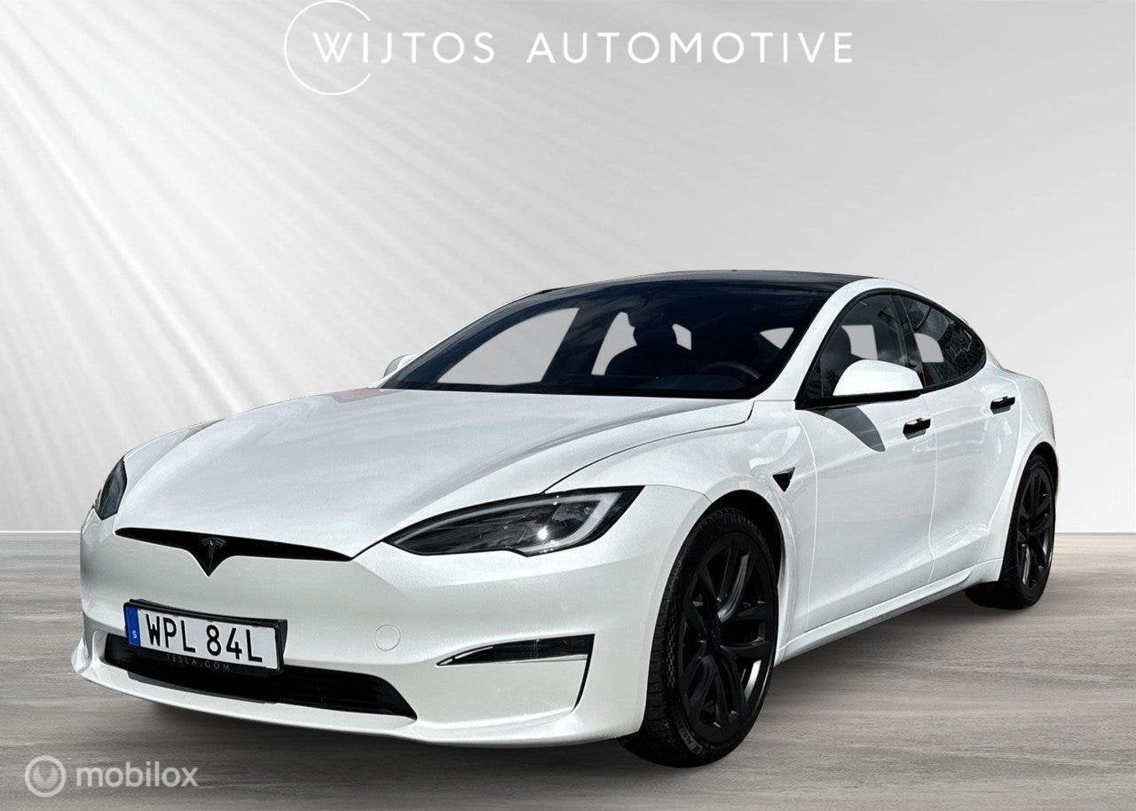 Tesla Model S Long Range HW4, 670pk, HW4, trekhaak, Auto's, Tesla, Automaat, Gebruikt, 2069 kg, Wit