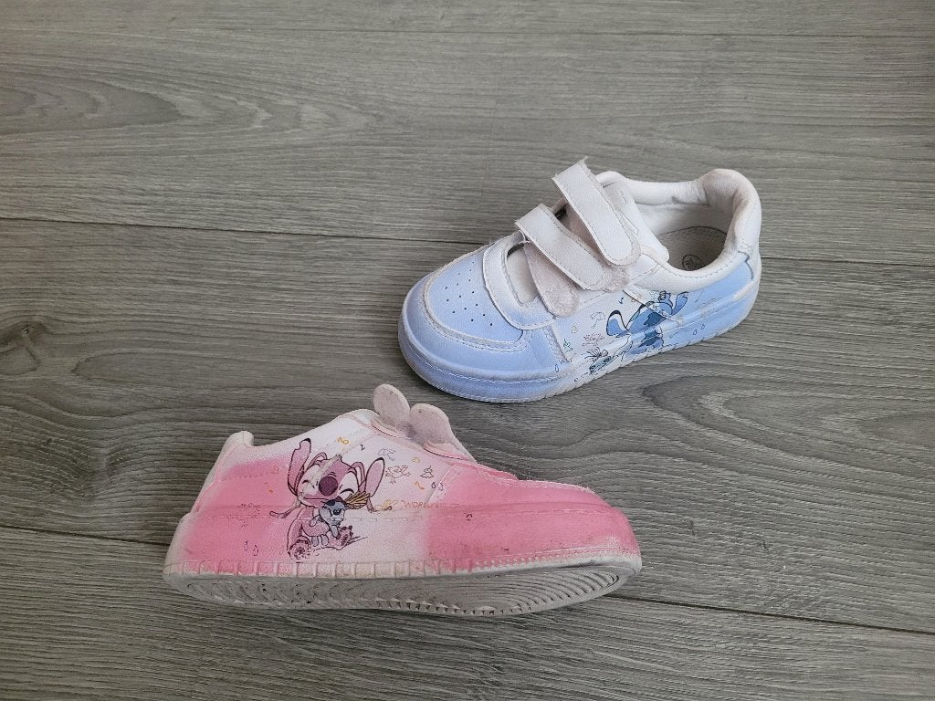 WARRIOR roze/ blauwe Stitch sneakers maat 26 ~ MM2404, Gebruikt, Warrior, Meisje, Sportschoenen